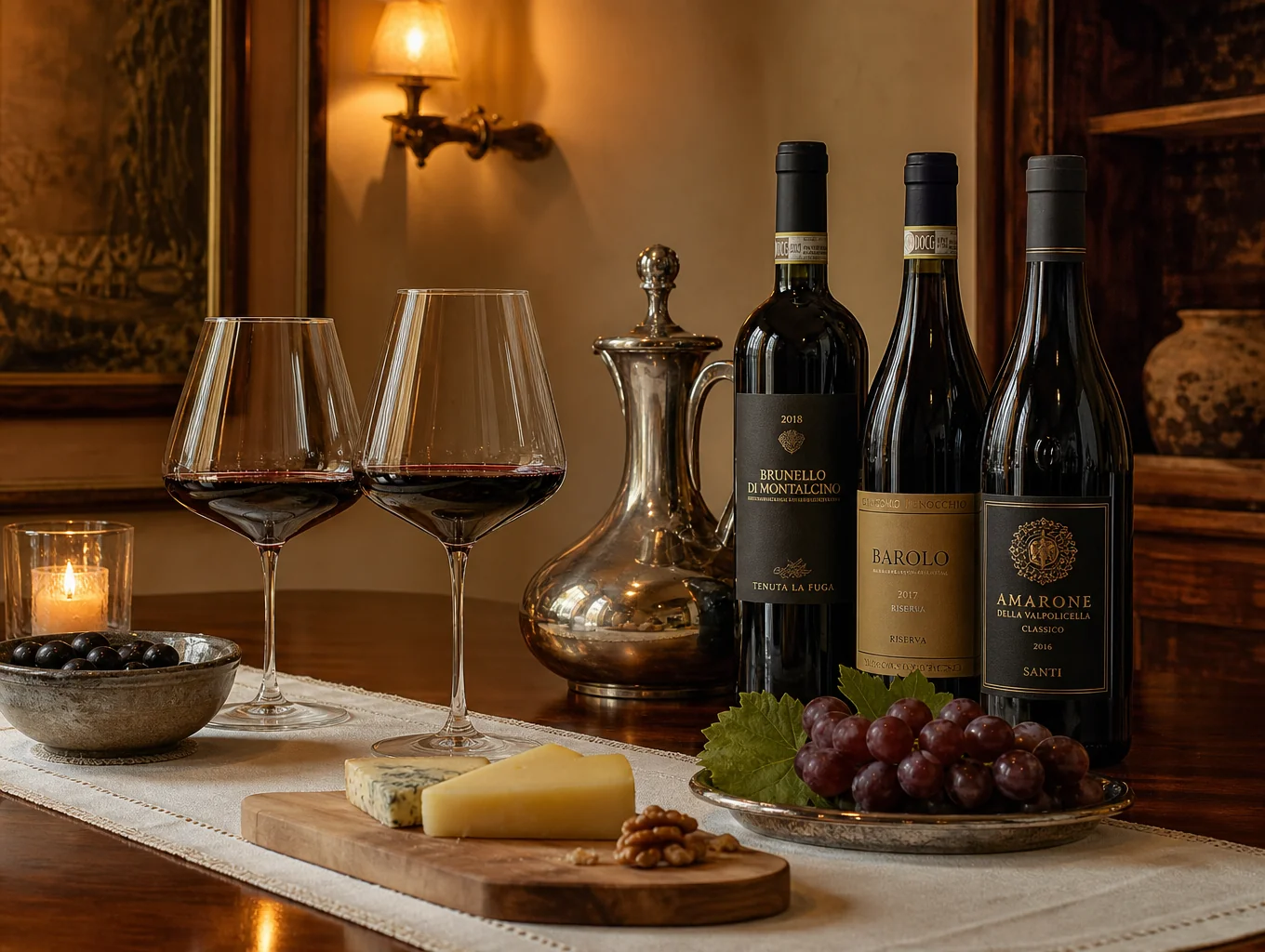 Curated Italian wine pairing for seasonal dishes